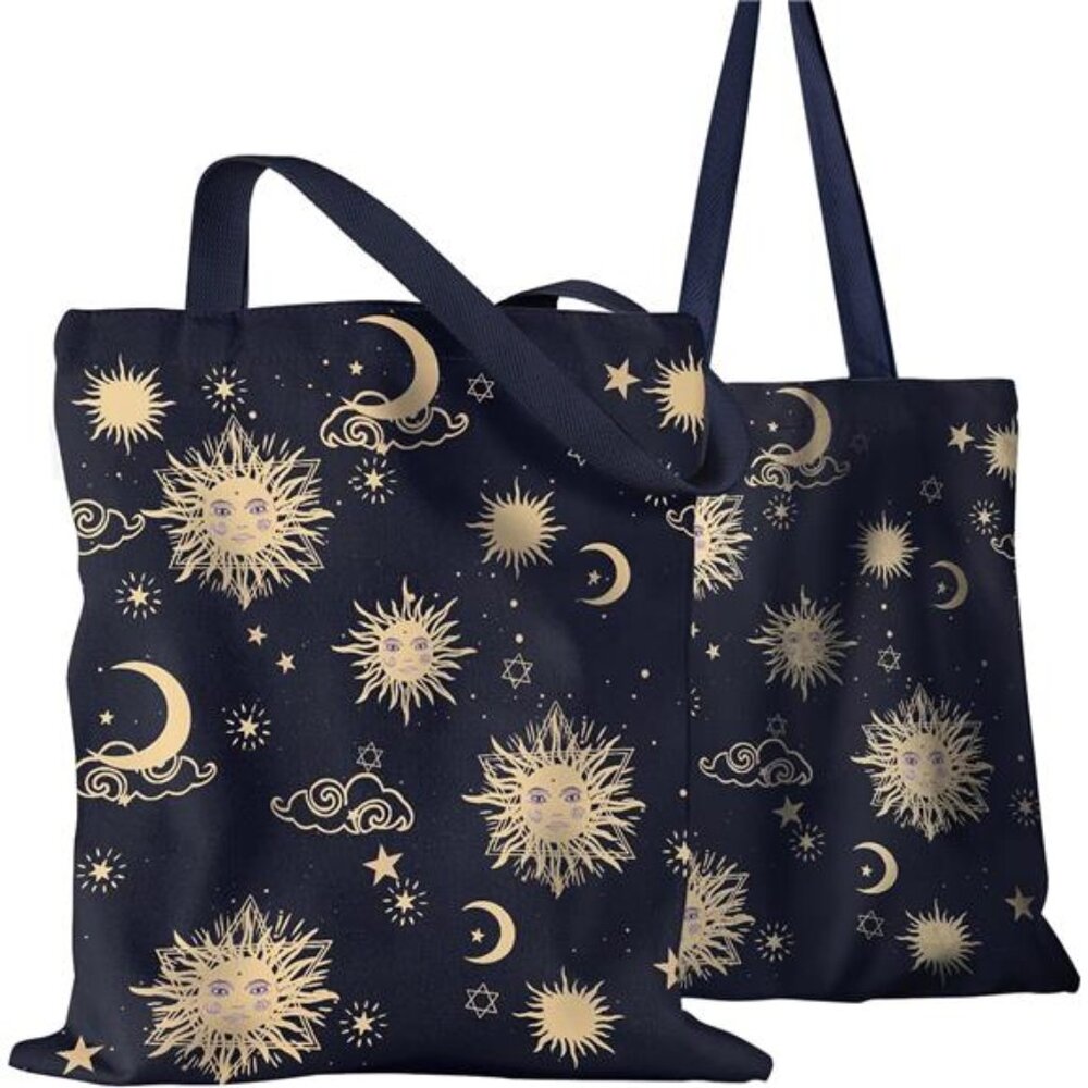 Canvas Tote Bag - Sturdy Cloth Cotton Totes Bag with Pattern Shoulder Bag